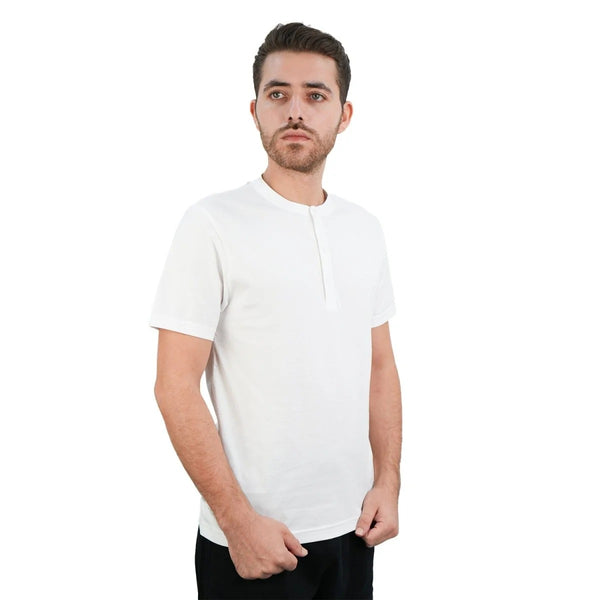 Men's Cotton Jersey Slim Fit Henley Tee