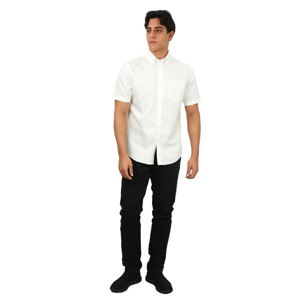 Cotton Oxford Flannel Short Sleeve Regular Wrinkle Free (Premium)