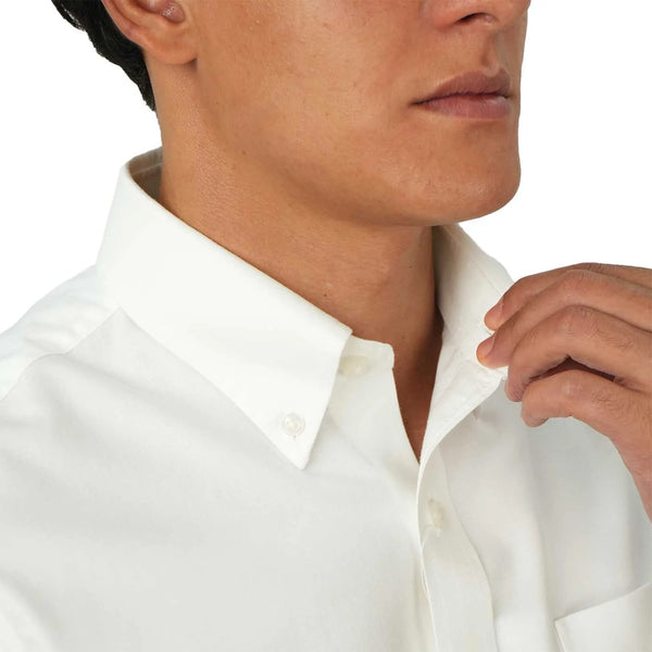 Cotton Oxford Flannel Short Sleeve Regular Wrinkle Free (Premium)