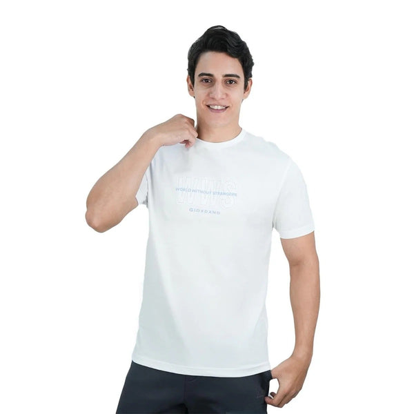 Men's Slim Fit Cotton Jersey Crew Neck Print Tee (WWS)