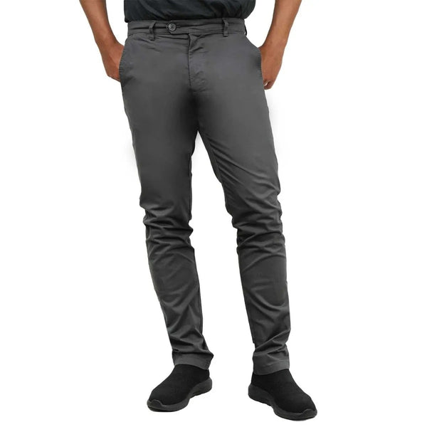 Cotton/Spandex Twill Low Rise Slim Khakis