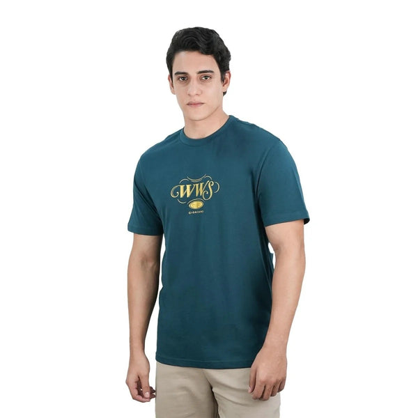 Men's Slim Fit Cotton Jersey Crew Neck Print Tee (WWS)