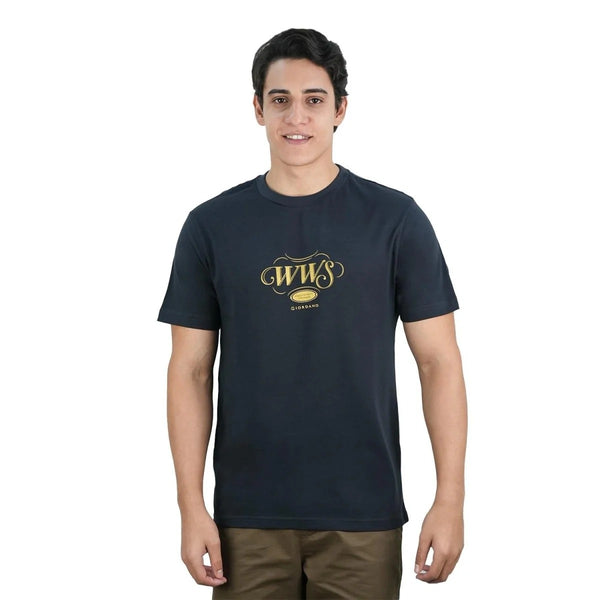 Men's Slim Fit Cotton Jersey Crew Neck Print Tee (WWS)