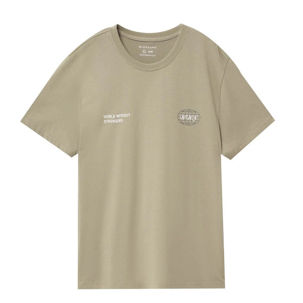 Men's Slim Fit Cotton Jersey Crew Neck Print Tee (WWS)