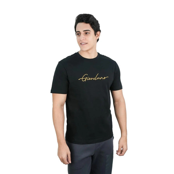 Men's Slim Fit Cotton Signature Print Tee