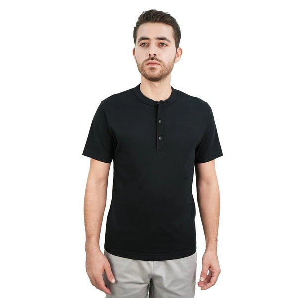Men's Cotton Jersey Slim Fit Henley Tee
