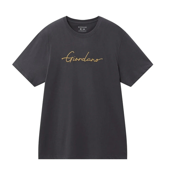 Men's Slim Fit Cotton Signature Print Tee