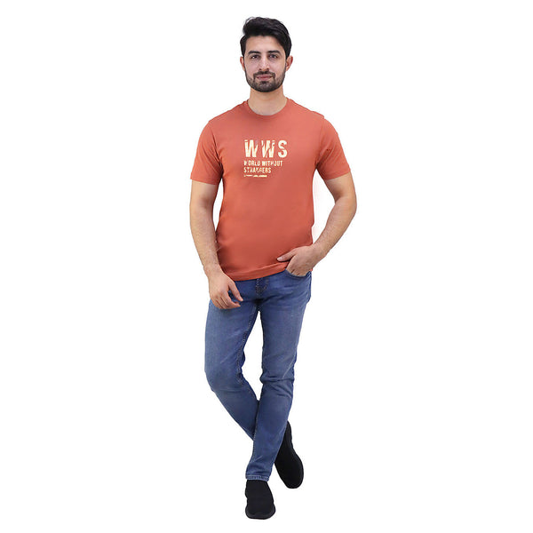 Cotton Jersey Crewneck Short Sleeve Print Tee (WWS)