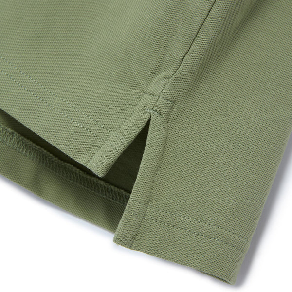 Cotton/Lycra Pique Flat Knitted Collar Short Sleeve Slim Embroidery Lion Polo