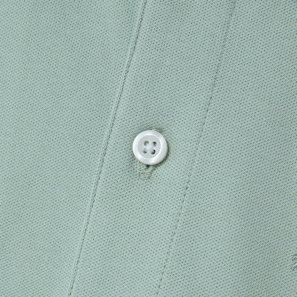 Cotton/Lycra Pique Flat Knitted Collar Short Sleeve Slim Embroidery Lion Polo