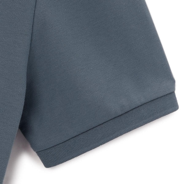 Cotton/Lycra Pique Flat Knitted Collar Short Sleeve Slim Embroidery Lion Polo