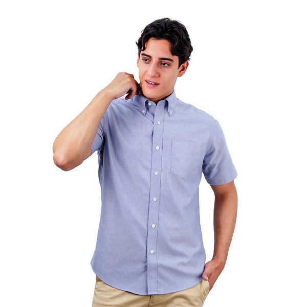 Cotton Oxford Flannel Short Sleeve Regular Wrinkle Free (Premium)