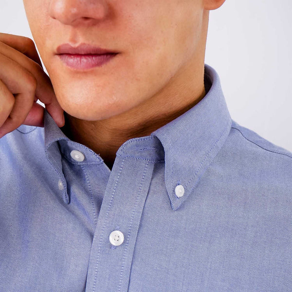 Cotton Oxford Flannel Short Sleeve Regular Wrinkle Free (Premium)