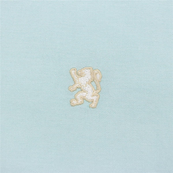 Cotton Oxford Long Sleeve Slim Embroidery Garment Wash Shirt