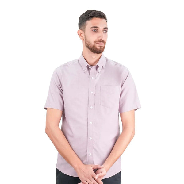 Cotton Oxford Flannel Short Sleeve Regular Wrinkle Free (Premium)