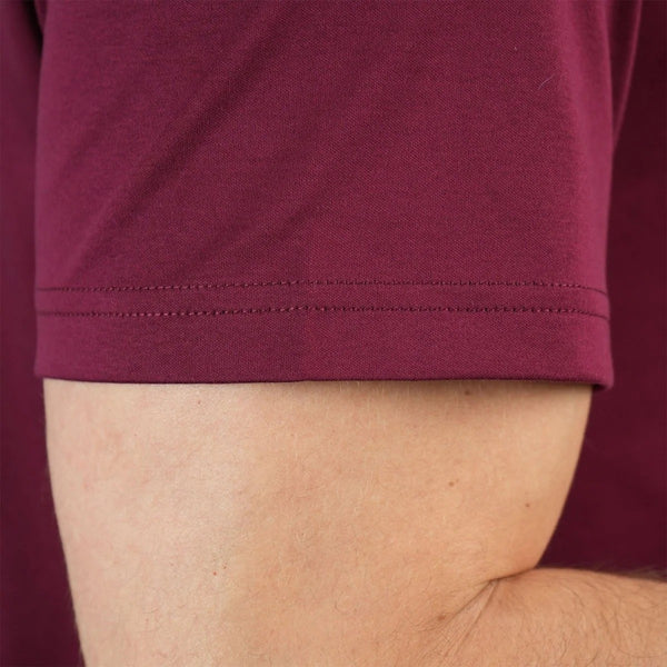 Cotton Interlock Crewneck Short Sleeve Slim Embroidery Tee (Liquid Touch)