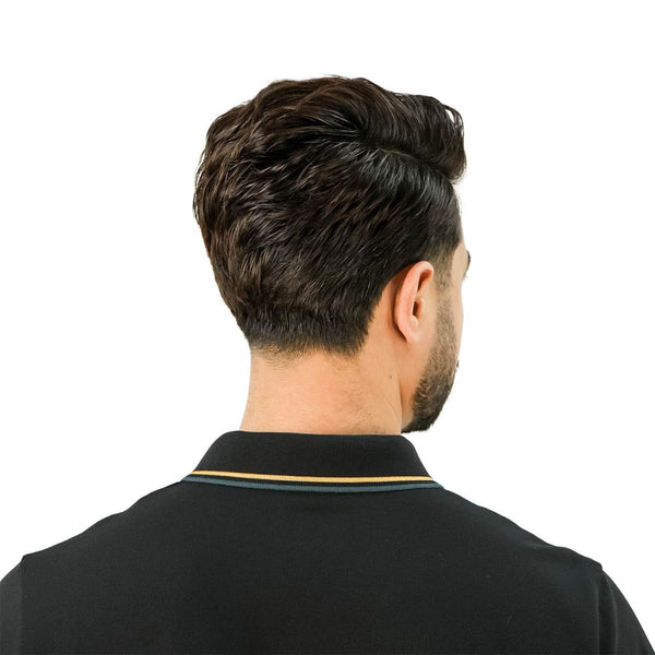 Cotton/Lycra Pique Flat Knitted Collar Short Sleeve Slim Embroidery Lion Polo