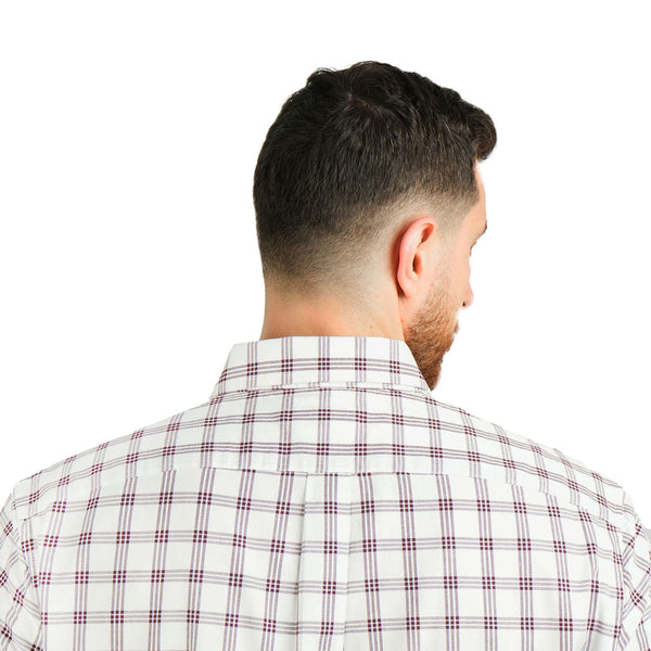 Cotton Oxford Long Sleeve Slim Embroidery Garment Wash Shirt