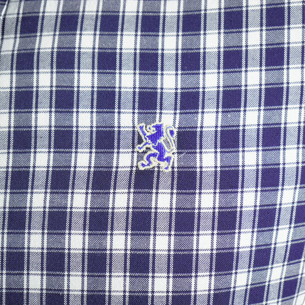 Cotton Oxford Long Sleeve Slim Embroidery Garment Wash Shirt