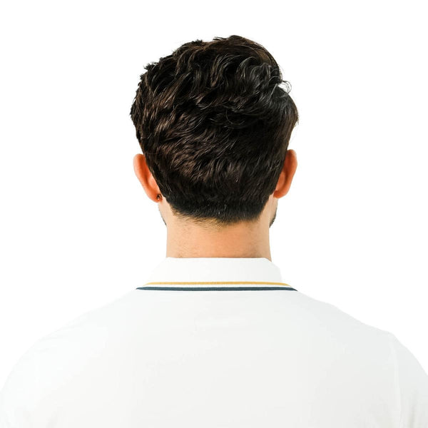 Cotton/Lycra Pique Flat Knitted Collar Short Sleeve Slim Embroidery Lion Polo