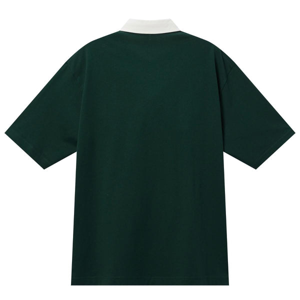 Cotton Jersey Flat Knitted Collar Short Sleeve Relax Bold Polo (Snoopy)