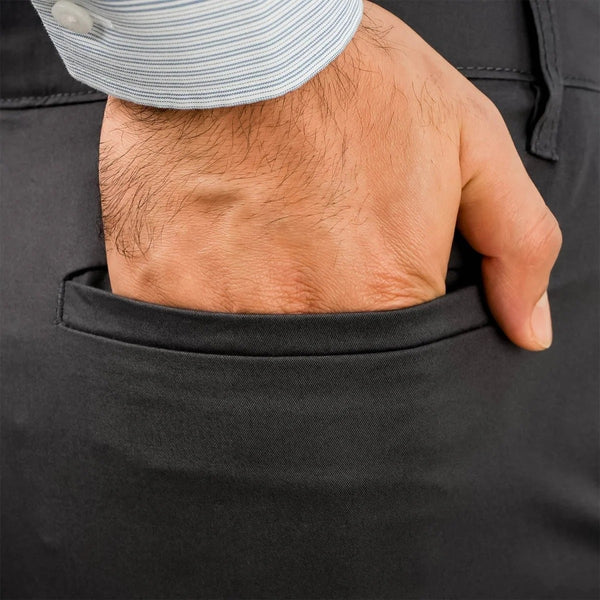 Cotton/Elastane Twill Low Rise Tapered Elastic Waist Khakis