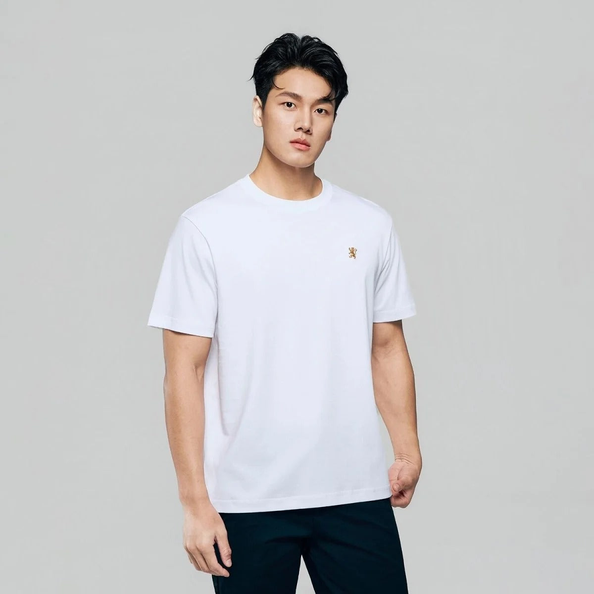 Men Regular Mercerized Cotton Crew Tee