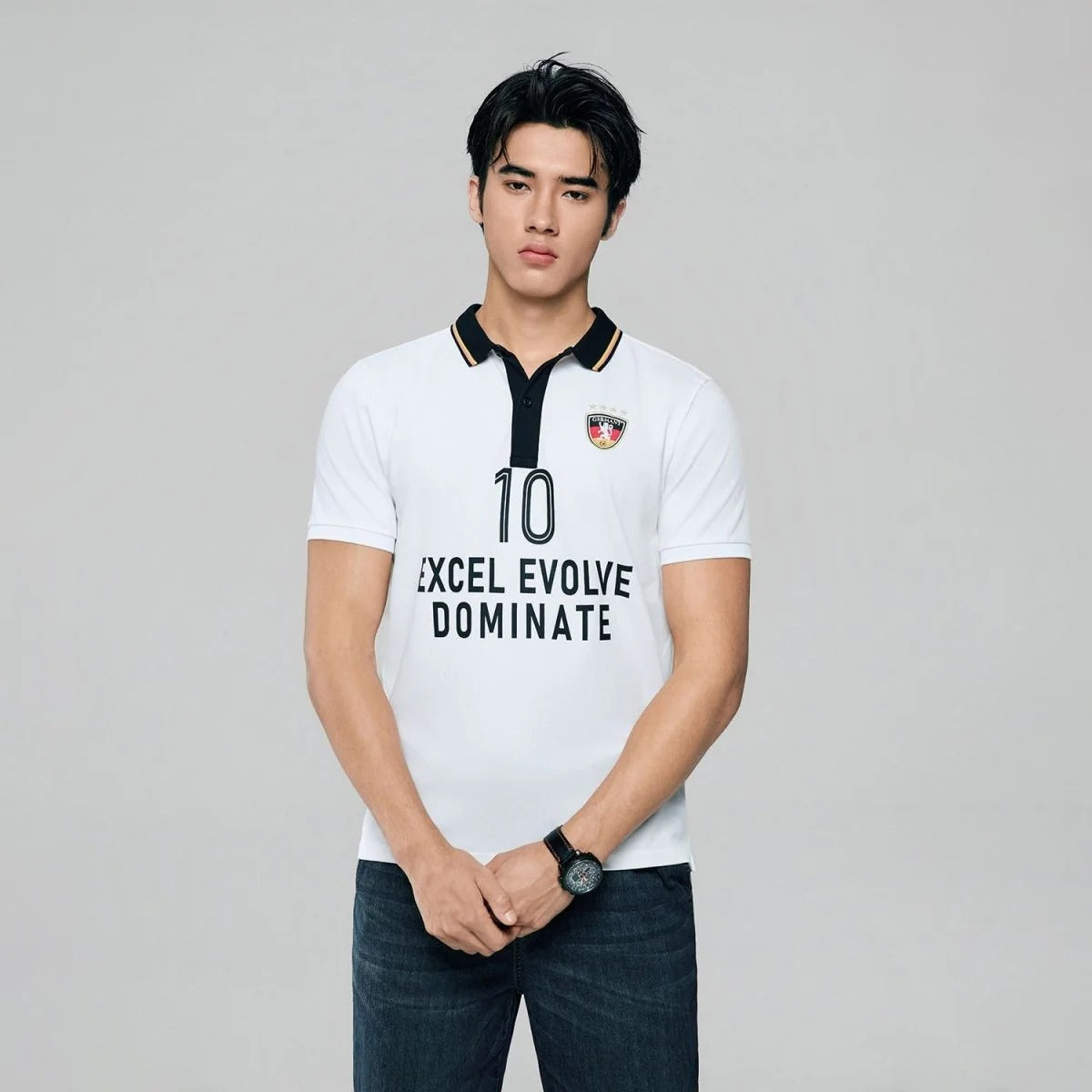 Men Slim Cotton Lycra Polo (World Cup)