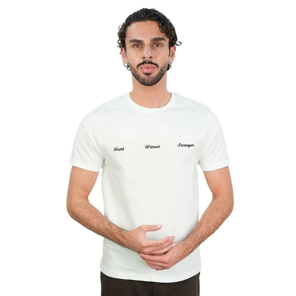 Men’s Slim Cotton Crew Neck WWS Print Tee