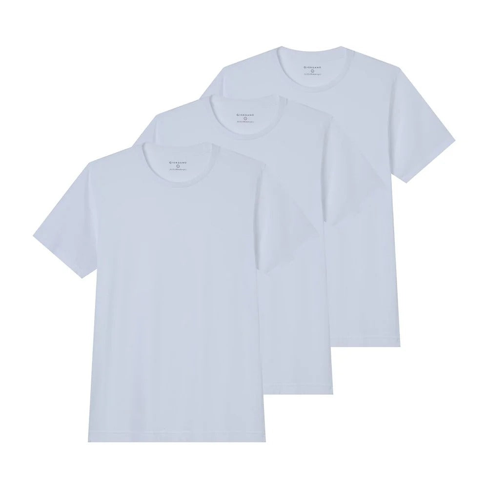 Men's Slim Cotton Crew Neck Tee 3-Pack Essentials
