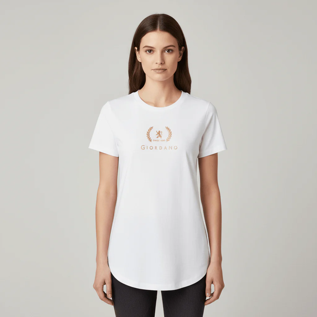 Women's Regular Fit Cotton Crew Neck Printed Tee