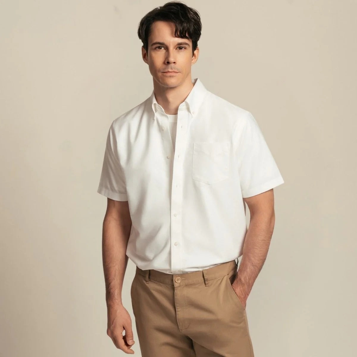 Men's Half Sleeve Wrinkle Free Shirt