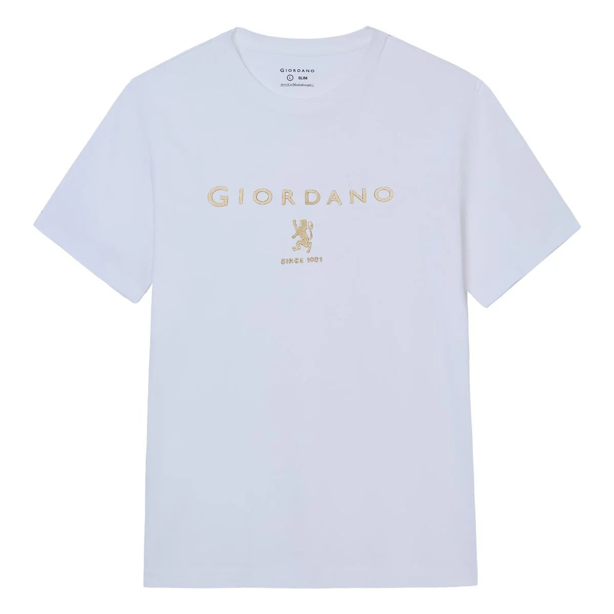 Men's Slim Cotton Crew Neck Signature Print Tee