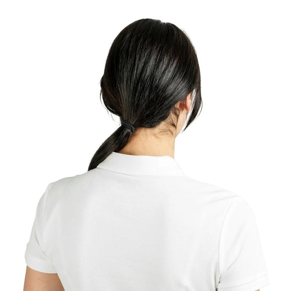 Women Cotton/Lycra Flat Knitted Collar Short Sleeve Classic Slim Solid Polo