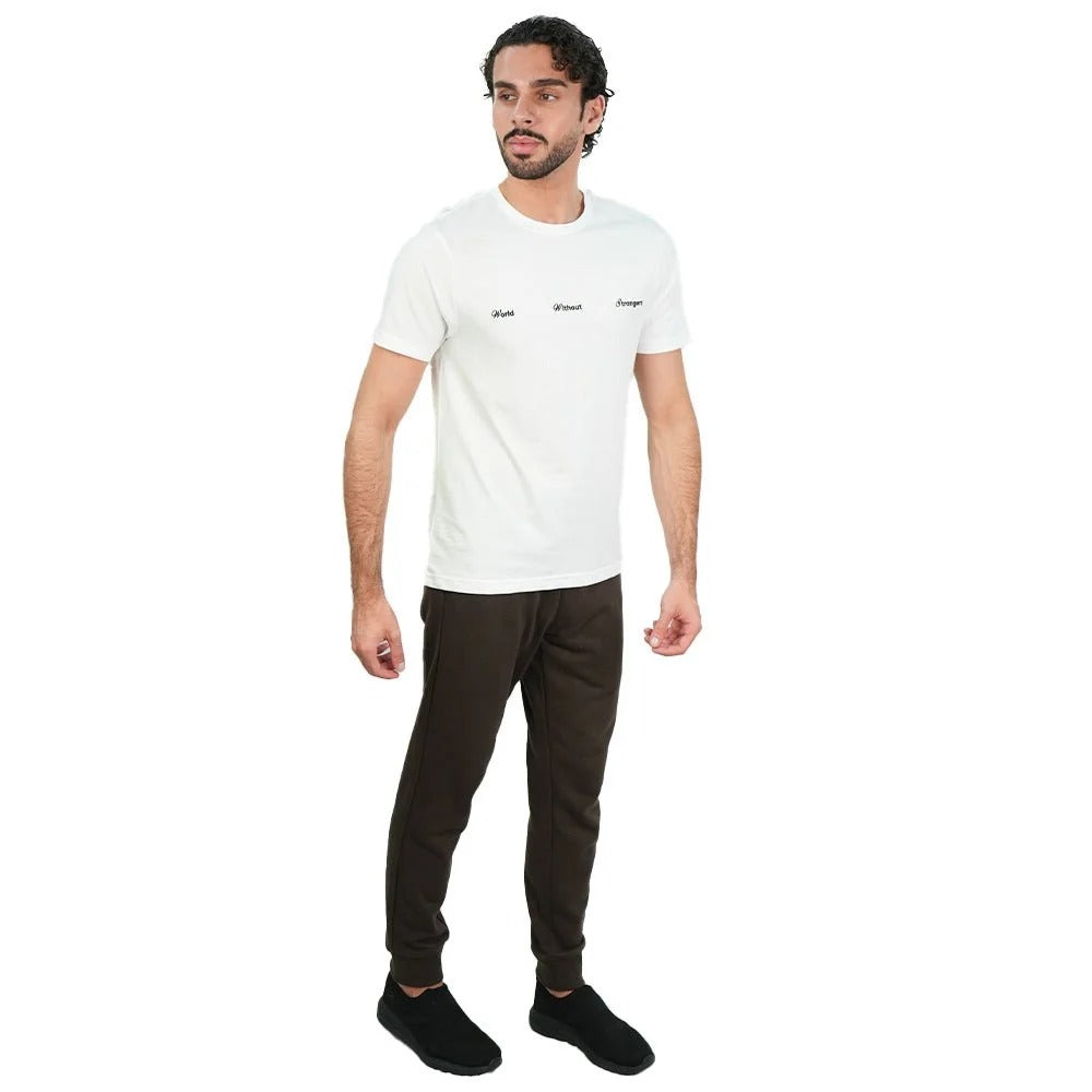 Men’s Slim Cotton Crew Neck WWS Print Tee