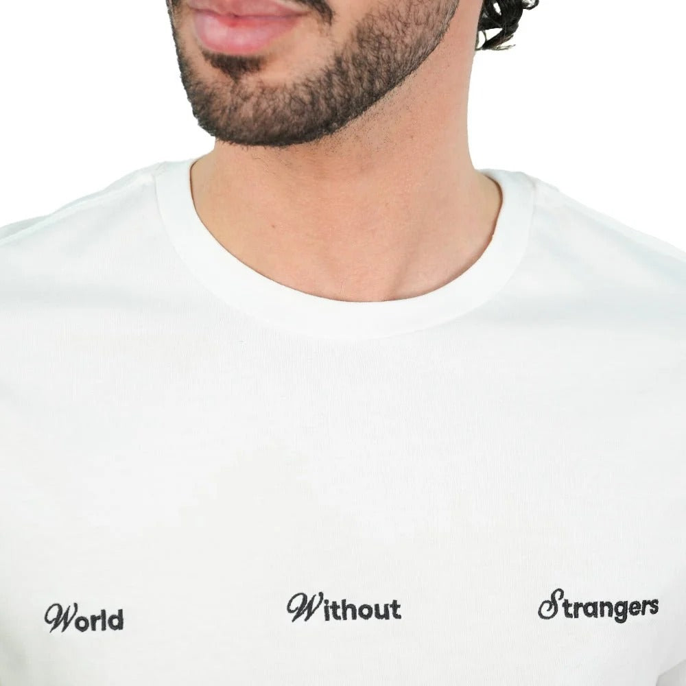 Men’s Slim Cotton Crew Neck WWS Print Tee