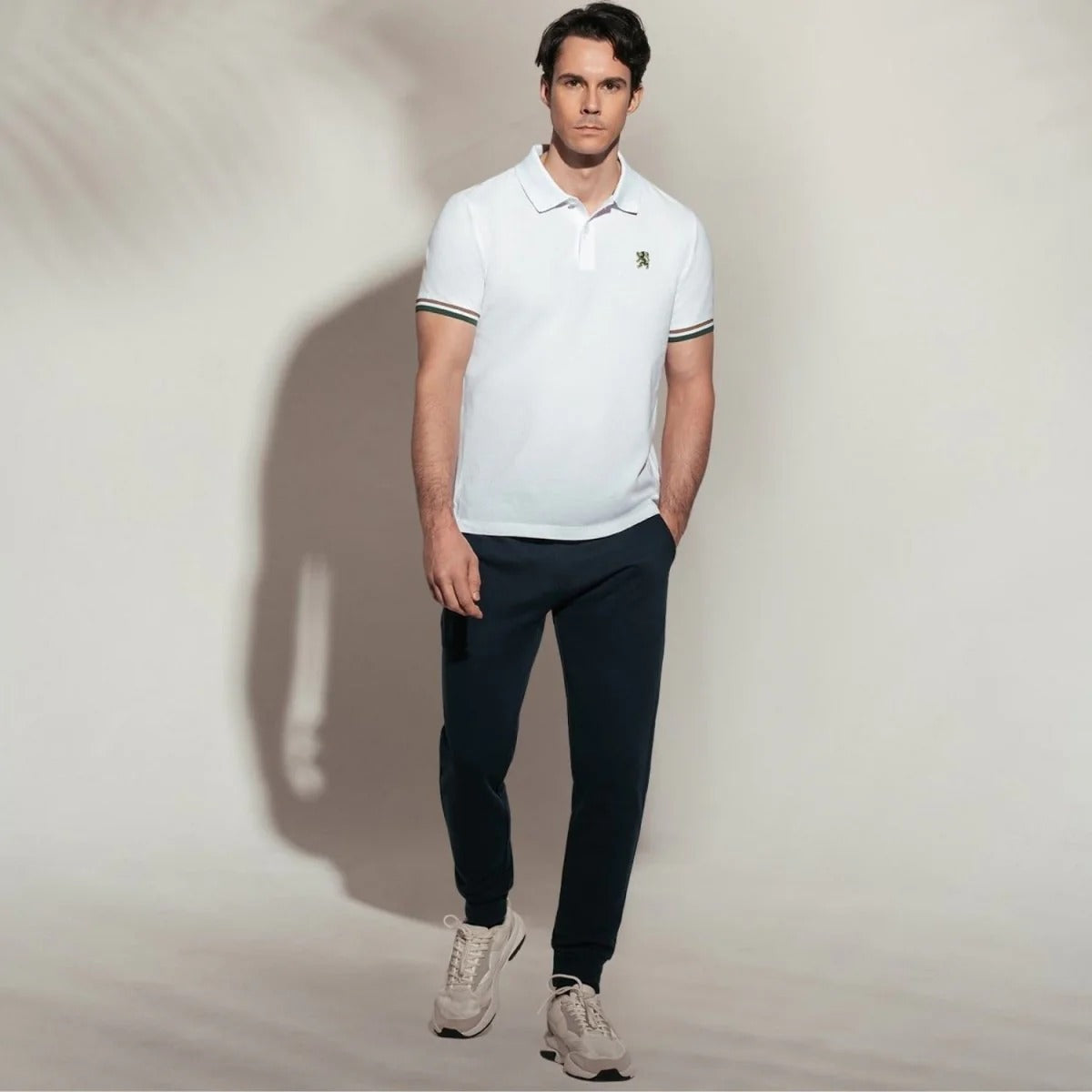 Men’s Slim Fit Embroidery Solid Polo