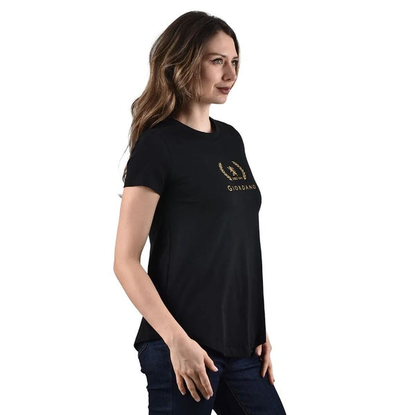 Women Cotton Jersey Crewneck Short Sleeve Regular Print Tees