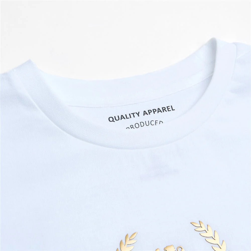 Women's Regular Fit Cotton Crew Neck Printed Tee