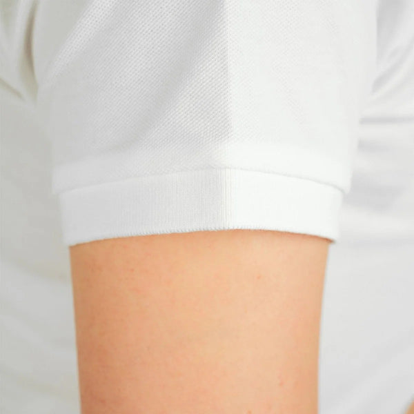 Women Cotton/Lycra Flat Knitted Collar Short Sleeve Classic Slim Solid Polo