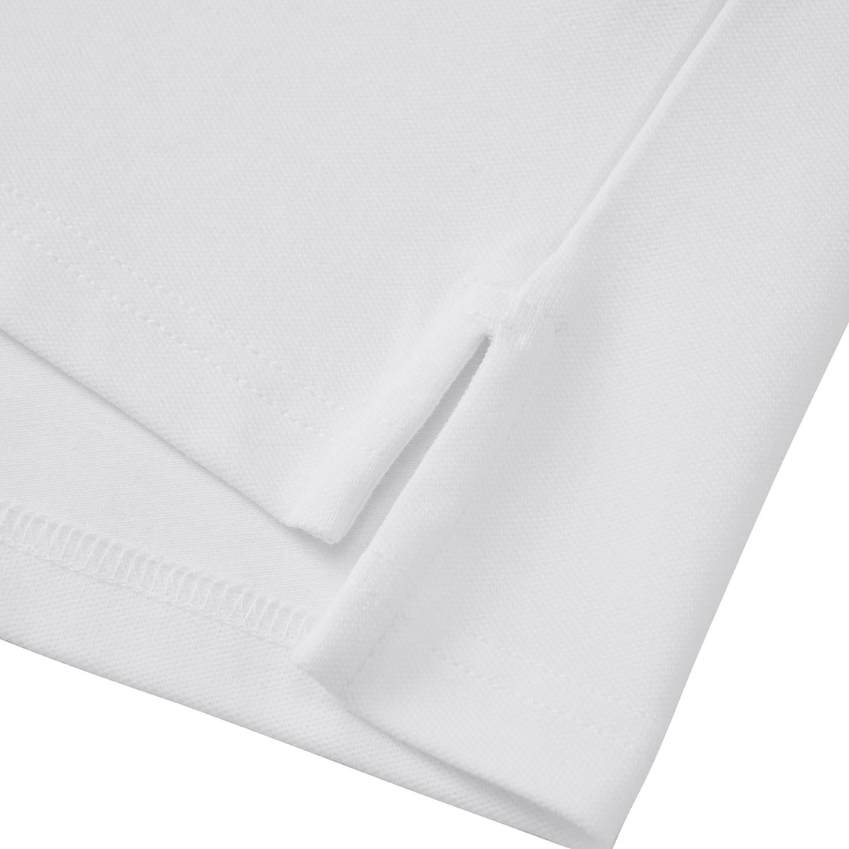 قميص بولو قصير الأكمام بتطريز جريء، مصنوع من القطن/ليكرا بيكيه، بياقة محبوكة