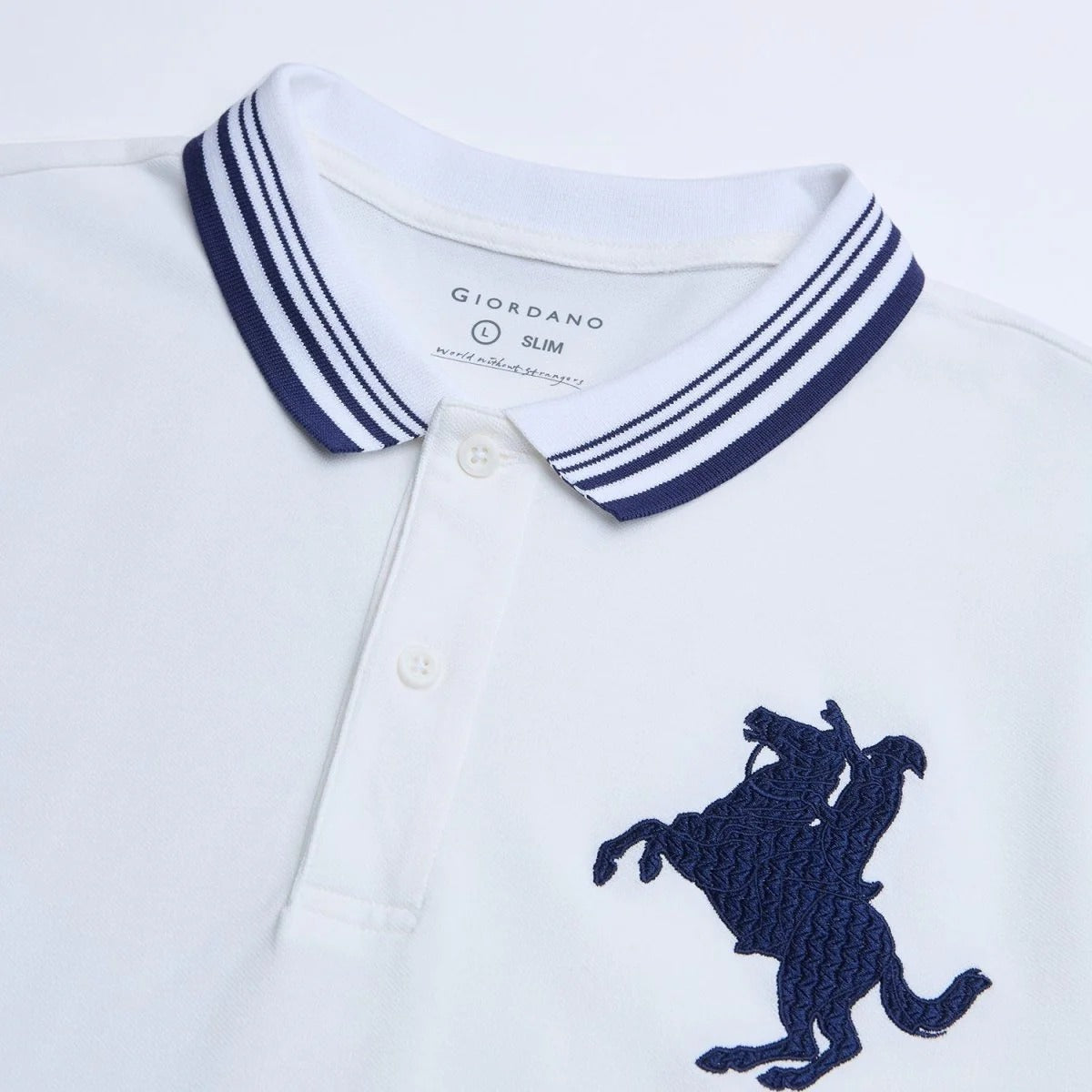Men's Slim Cotton Lycra Napoleon Polo