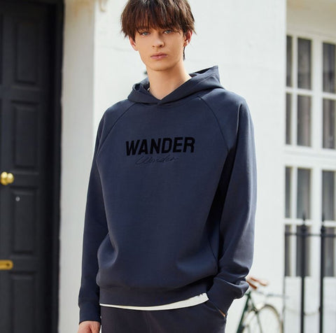 Men's Interlock Long Sleeve Print Wander Wonder Collection Sweatshirt Hoodie