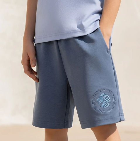 (Junior) Cotton/Polyester Interlock Mid Rise Comfort Elastic Shorts