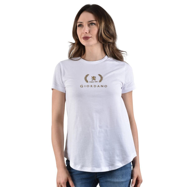 Women Cotton Jersey Crewneck Short Sleeve Regular Print Tees