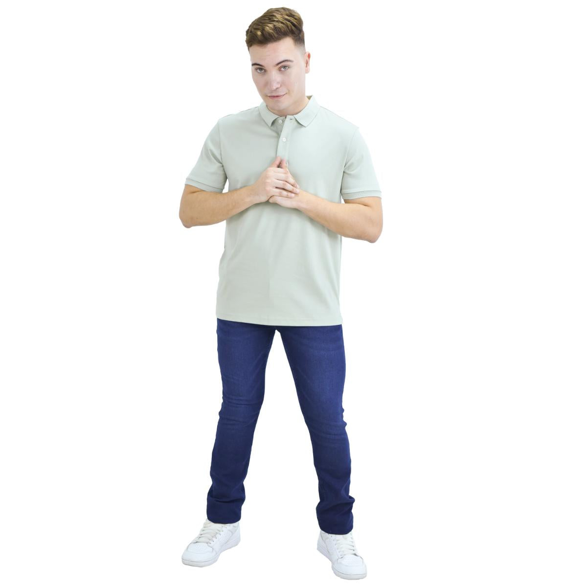 بنطلون جينز ضيق من القطن والإيلاستين