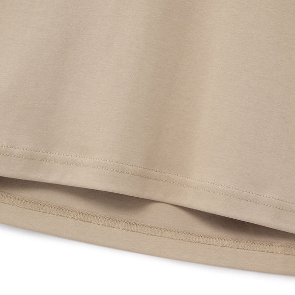 Cotton Interlock Crewneck Short Sleeve Slim Embroidery Tee (Liquid Touch)