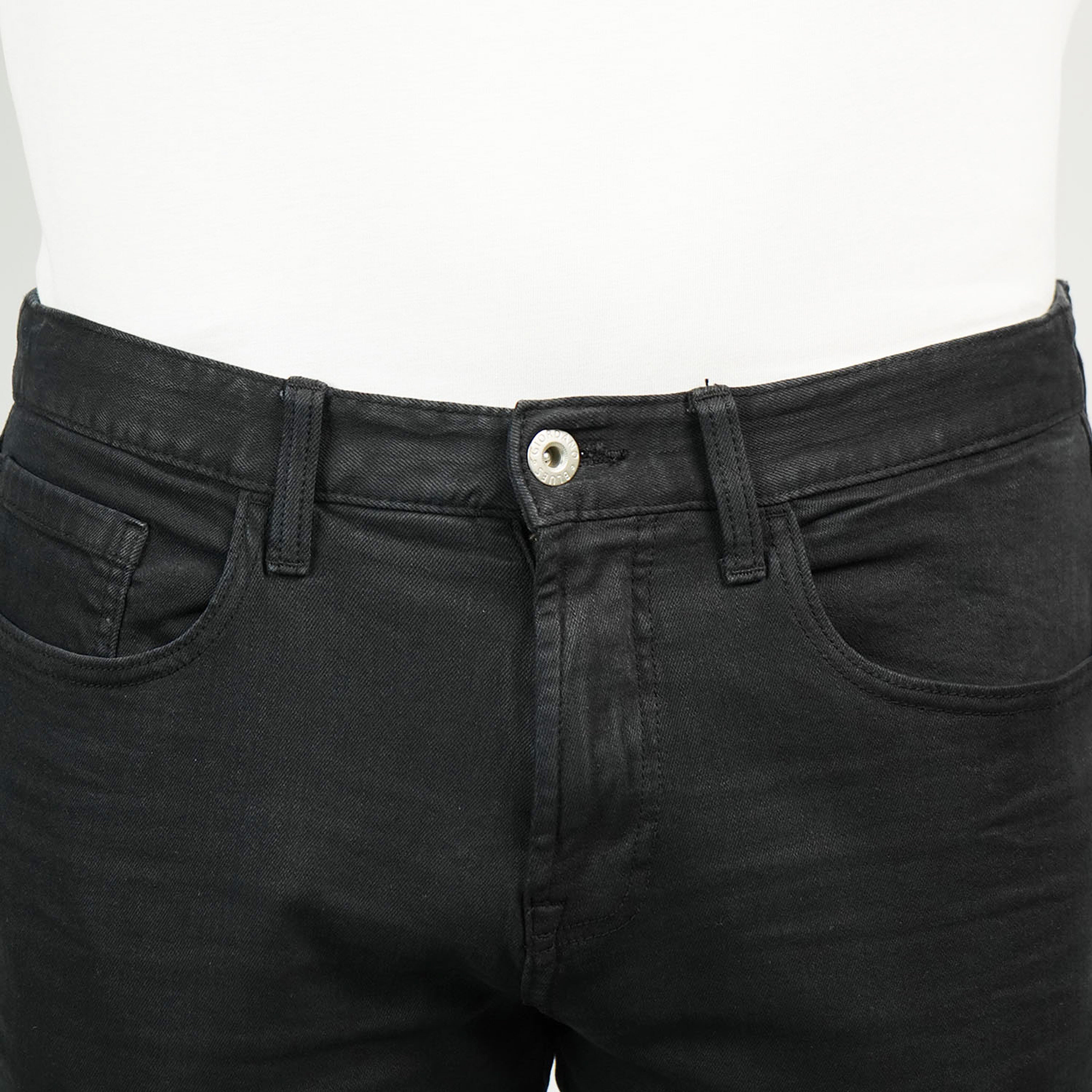 بنطلون جينز ضيق بقصة مدببة من القطن/السباندكس