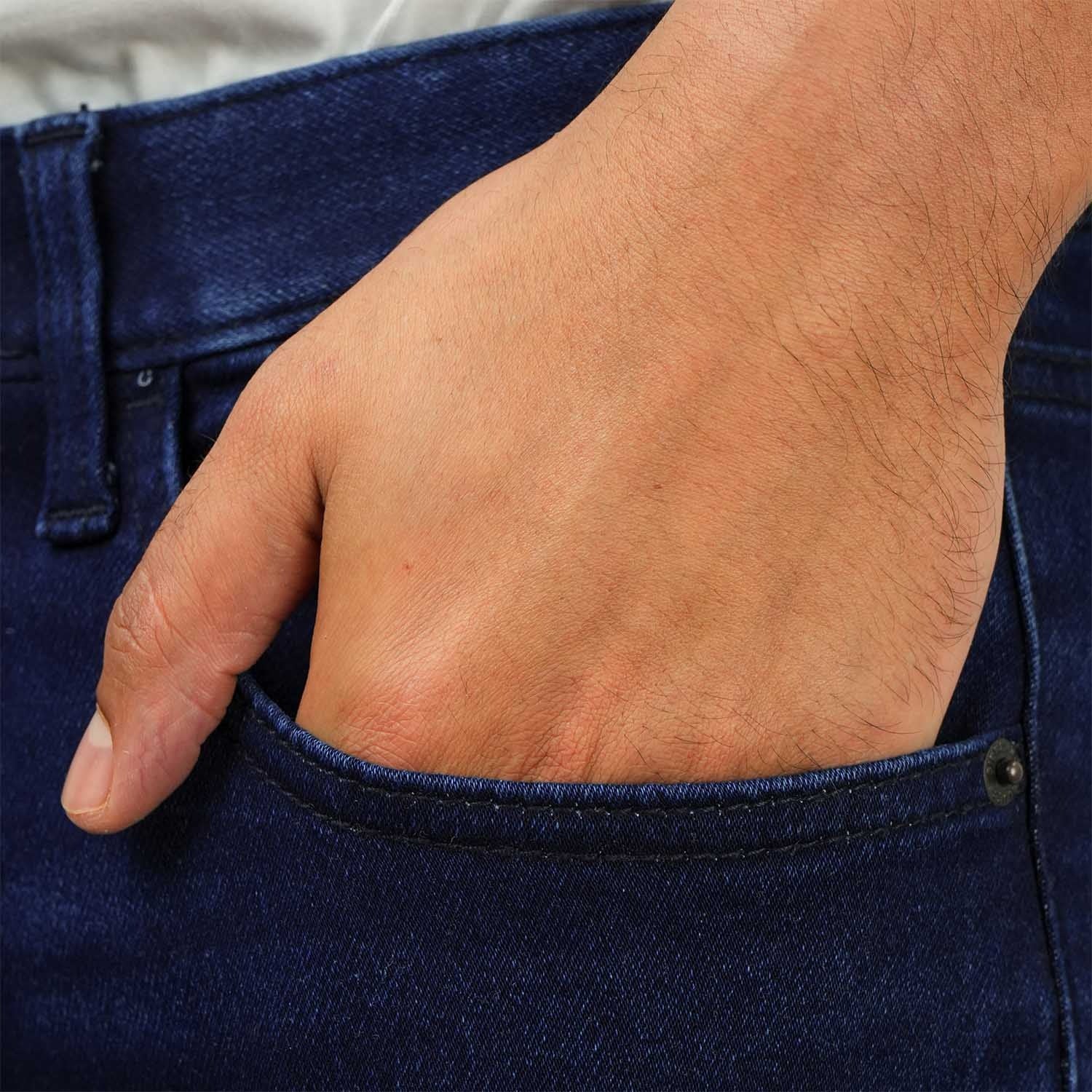 Cotton/Spandex Denim Low Rise Skinny Tapered Jeans