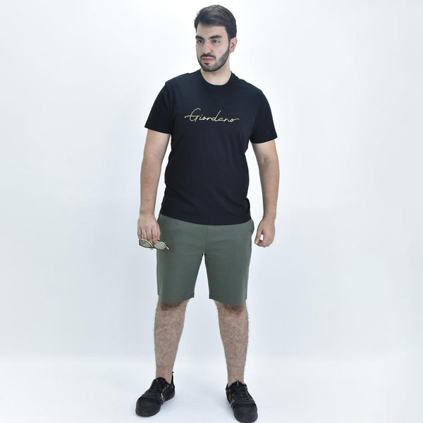 Cotton Jersey Crewneck Short Sleeve Slim Print Tees (Signature Tees)